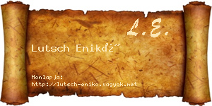 Lutsch Enikő névjegykártya